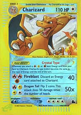 146 / 144 Charizard rara foil reverse (EN) -NEAR MINT-