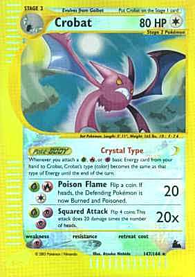 147 / 144 Crobat rara foil reverse (EN) -NEAR MINT-