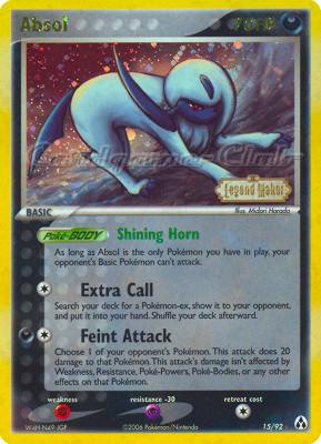 15 / 92 Absol rara foil speciale (EN) -NEAR MINT-