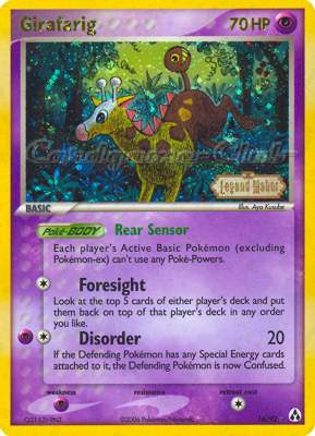 16 / 92 Girafarig rara foil speciale (EN) -NEAR MINT-