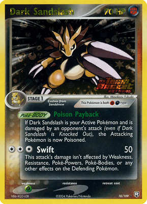 018 / 109 Dark Sandslash rara foil speciale (EN) -NEAR MINT-