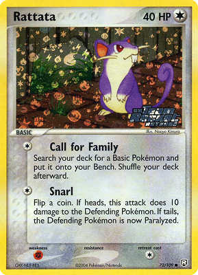 072 / 109 Rattata comune foil speciale (EN) -NEAR MINT-