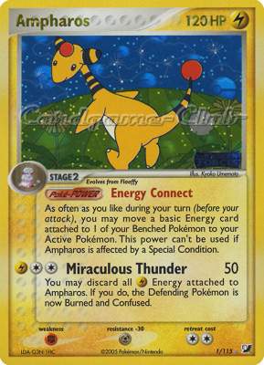 001 / 115 Ampharos rara foil speciale (EN) -NEAR MINT-