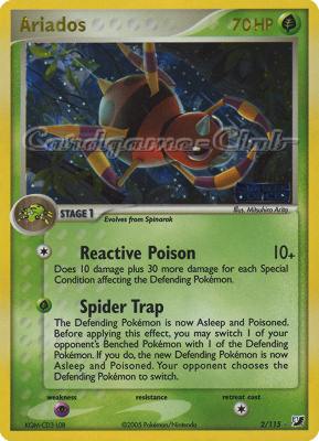 002 / 115 Ariados rara foil speciale (EN) -NEAR MINT-