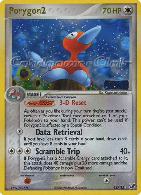 012 / 115 Porygon 2 rara foil speciale (EN) -NEAR MINT-