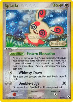 26 / 92 Spinda rara foil speciale (EN) -NEAR MINT-