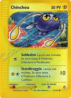 071 / 147 Chinchou comune foil reverse (IT) -NEAR MINT-