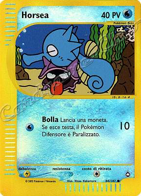 084 / 147 Horsea comune foil reverse (IT) -NEAR MINT-