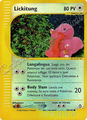 090 / 147 Lickitung comune foil reverse (IT) -NEAR MINT-