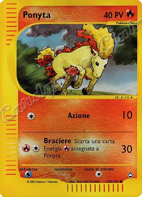 102 / 147 Ponyta comune foil reverse (IT) -NEAR MINT-