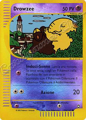 74b / 147 Drowzee comune foil reverse (IT) -NEAR MINT-