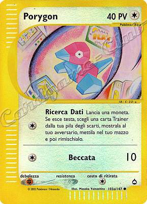 103a / 147 Porygon comune foil reverse (IT) -NEAR MINT-