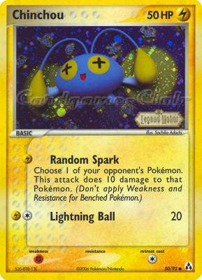 50 / 92 Chinchou comune foil speciale (EN) -NEAR MINT-