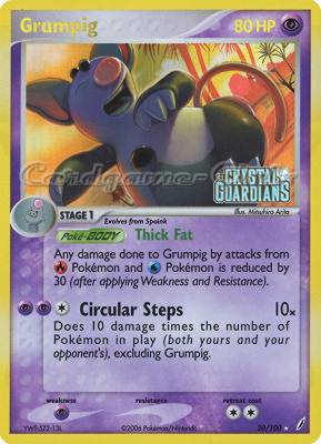 020 / 100 Grumpig rara foil speciale (EN) -NEAR MINT-