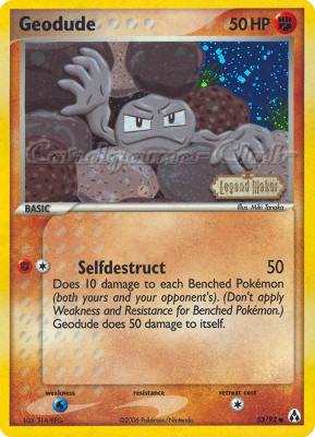 53 / 92 Geodude comune foil speciale (EN) -NEAR MINT-