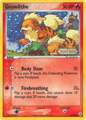 55 / 92 Growlithe comune foil speciale (EN) -NEAR MINT-