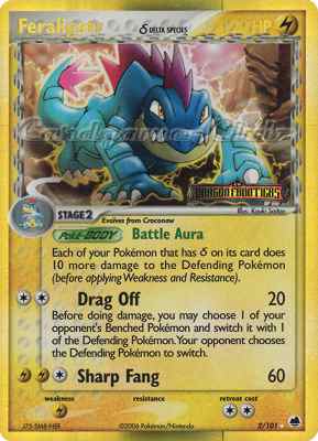 002 / 101 Feraligatr Delta Species rara foil speciale (EN) -NEAR MINT-