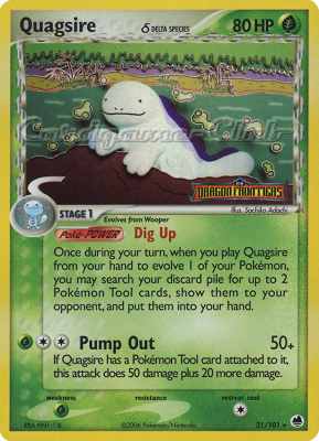 021 / 101 Quagsire Delta Species rara foil speciale (EN) -NEAR MINT-