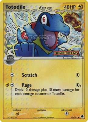 067 / 101 Totodile Delta Species comune foil speciale (EN) -NEAR MINT-