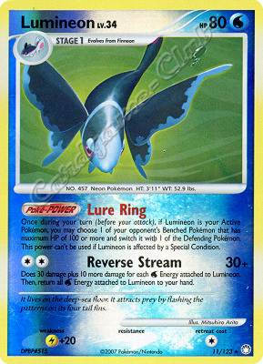 011 / 123 Lumineon LV.34 rara foil reverse (EN) -NEAR MINT-