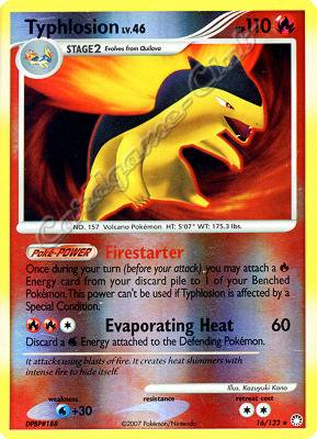 016 / 123 Typhlosion LV.46 rara foil reverse (EN) -NEAR MINT-
