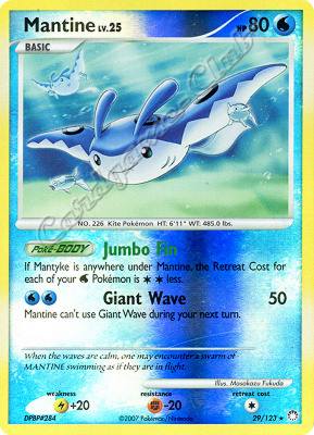 029 / 123 Mantine LV.25 rara foil reverse (EN) -NEAR MINT-