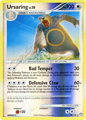 038 / 123 Ursaring LV.38 rara foil reverse (EN) -NEAR MINT-