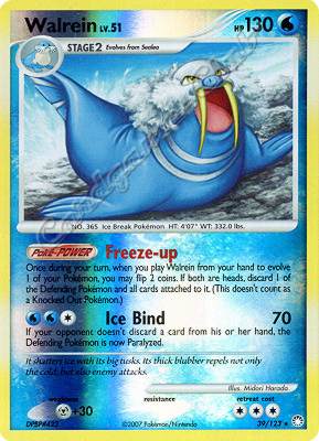 039 / 123 Walrein LV.51 rara foil reverse (EN) -NEAR MINT-