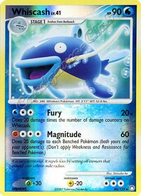 040 / 123 Whiscash LV.41 rara foil reverse (EN) -NEAR MINT-