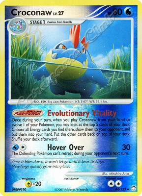 044 / 123 Croconaw LV.27 non comune foil reverse (EN) -NEAR MINT-