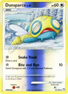 047 / 123 Dunsparce LV.21 non comune foil reverse (EN) -NEAR MINT-