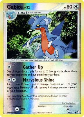 048 / 123 Gabite LV.32 non comune foil reverse (EN) -NEAR MINT-