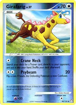 049 / 123 Girafarig LV.27 non comune foil reverse (EN) -NEAR MINT-