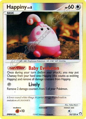 052 / 123 Happiny LV.8 non comune foil reverse (EN) -NEAR MINT-