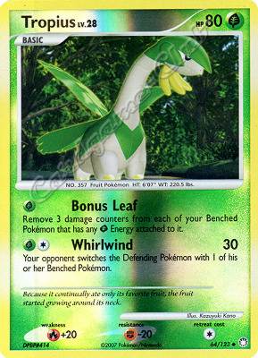 064 / 123 Tropius LV.28 non comune foil reverse (EN) -NEAR MINT-