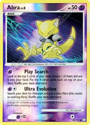 069 / 123 Abra LV.8 comune foil reverse (EN) -NEAR MINT-