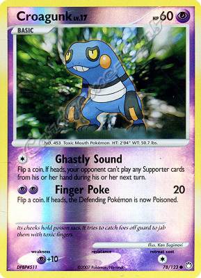 078 / 123 Croagunk LV.17 comune foil reverse (EN) -NEAR MINT-