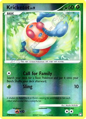 086 / 123 Kricketot LV.9 comune foil reverse (EN) -NEAR MINT-