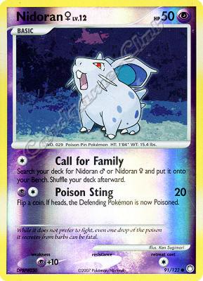 091 / 123 Nidoran LV.12 comune foil reverse (EN) -NEAR MINT-