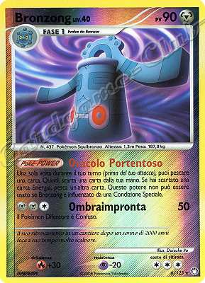 006 / 123 Bronzong LIV.40 rara foil reverse (IT) -NEAR MINT-
