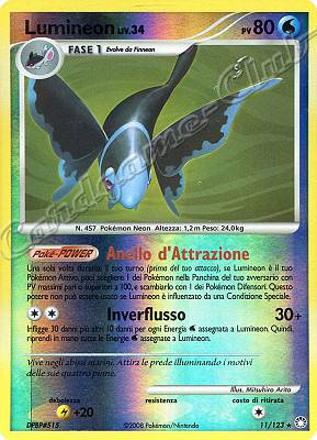 011 / 123 Lumineon LIV.34 rara foil reverse (IT) -NEAR MINT-