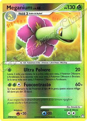 013 / 123 Meganium LIV.48 rara foil reverse (IT) -NEAR MINT-