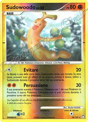 035 / 123 Sudowoodo LIV.22 rara foil reverse (IT) -NEAR MINT-