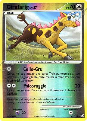 049 / 123 Girafarig LIV.27 non comune foil reverse (IT) -NEAR MINT-