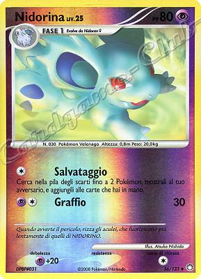 056 / 123 Nidorina LIV.25 non comune foil reverse (IT) -NEAR MINT-