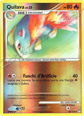 060 / 123 Quilava LIV.25 non comune foil reverse (IT) -NEAR MINT-