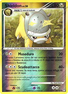 063 / 123 Shieldon LIV.26 non comune foil reverse (IT) -NEAR MINT-