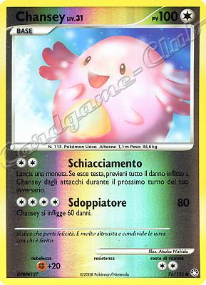 076 / 123 Chansey LIV.31 comune foil reverse (IT) -NEAR MINT-