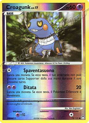 078 / 123 Croagunk LIV.17 comune foil reverse (IT) -NEAR MINT-