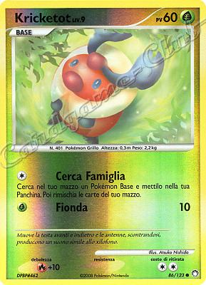 086 / 123 Kricketot LIV.9 comune foil reverse (IT) -NEAR MINT-